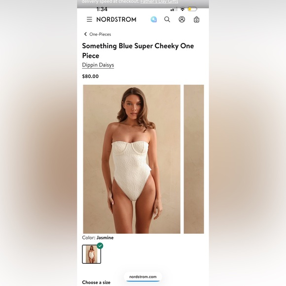 Dippin' Daisy's Other - Dippin' Daisy's Jasmine Textured Strapless One-Piece - Cream
